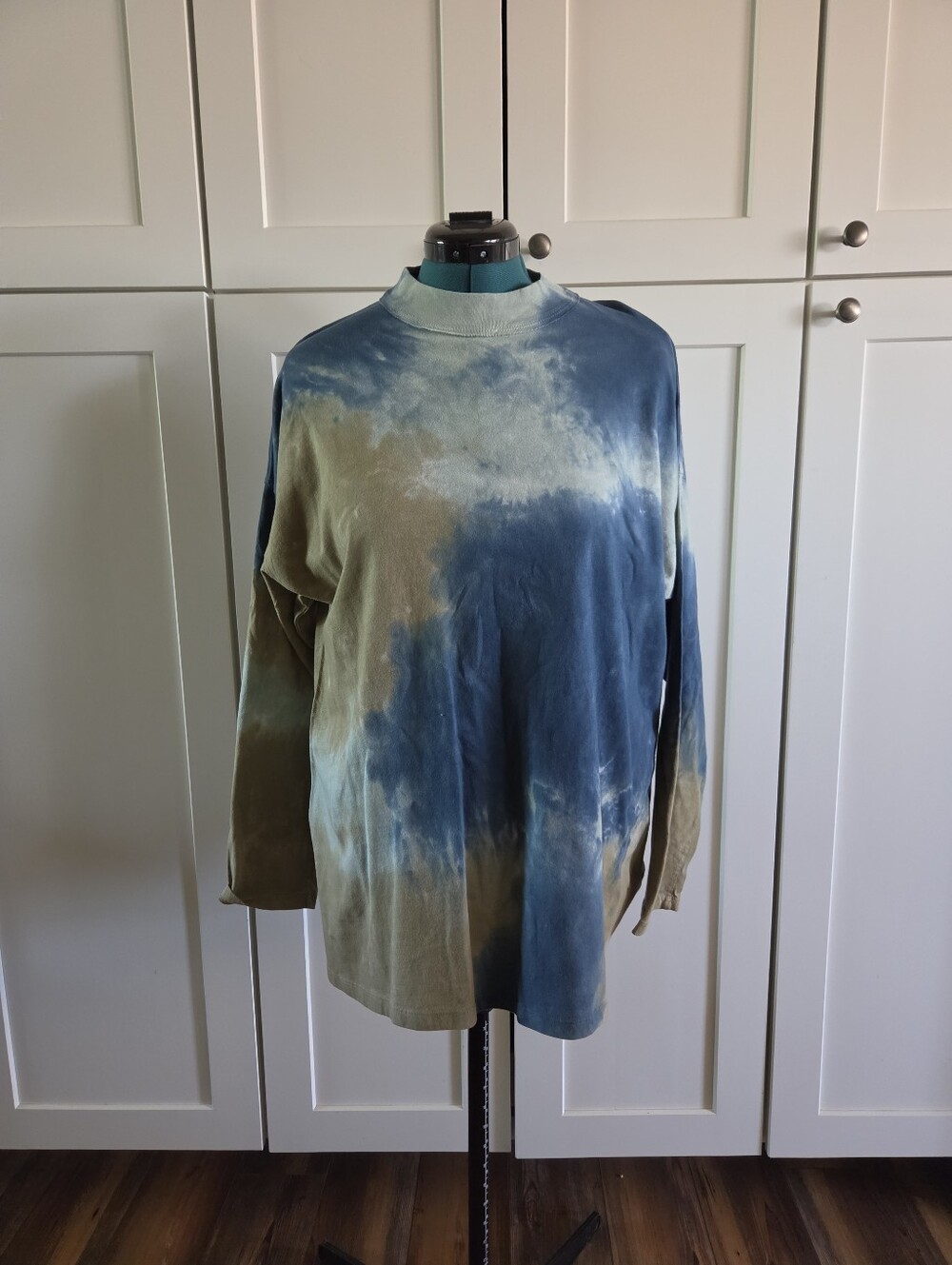 We The Free Tie-Dye Tee in Light Blue and Olive